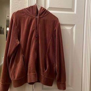 Pacer brown zip up hooded jacket M